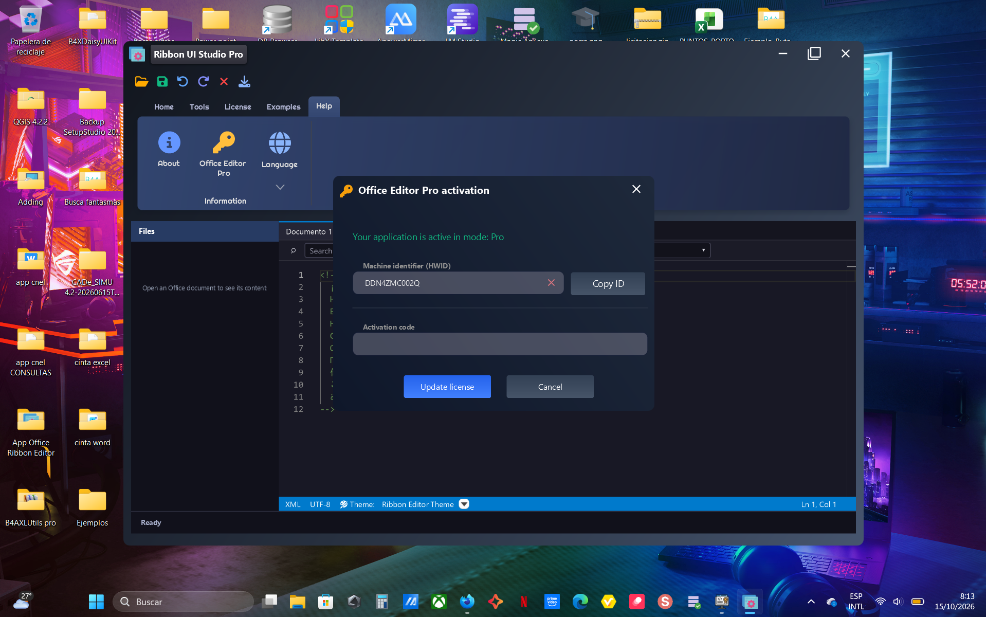 Real JLicenseManager activation dialog inside a B4J application